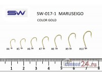 Крючки с напайкой SUNG WOON Maruseigo SW-017-1, цвет золото, уп.50 шт.
